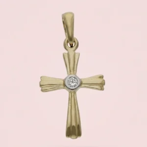 Cruz de Comunion en Oro 1ra Ley