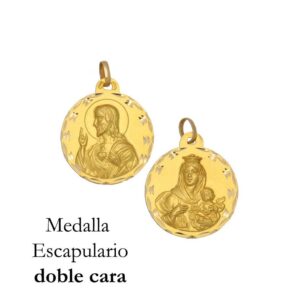 Medalla escapulario de Oro de 18 K