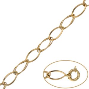 Pulsera hueca en oro de 18 K